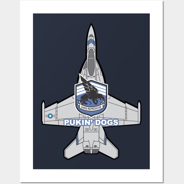 F/A-18 Rhino - Pukin' Dogs Wall Art by MBK